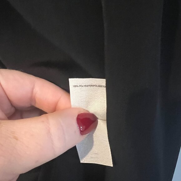 Rachel Rachel Roy Cold Shoulder Top Black Plus Size 2X Smocked V Neckline - Picture 3 of 4